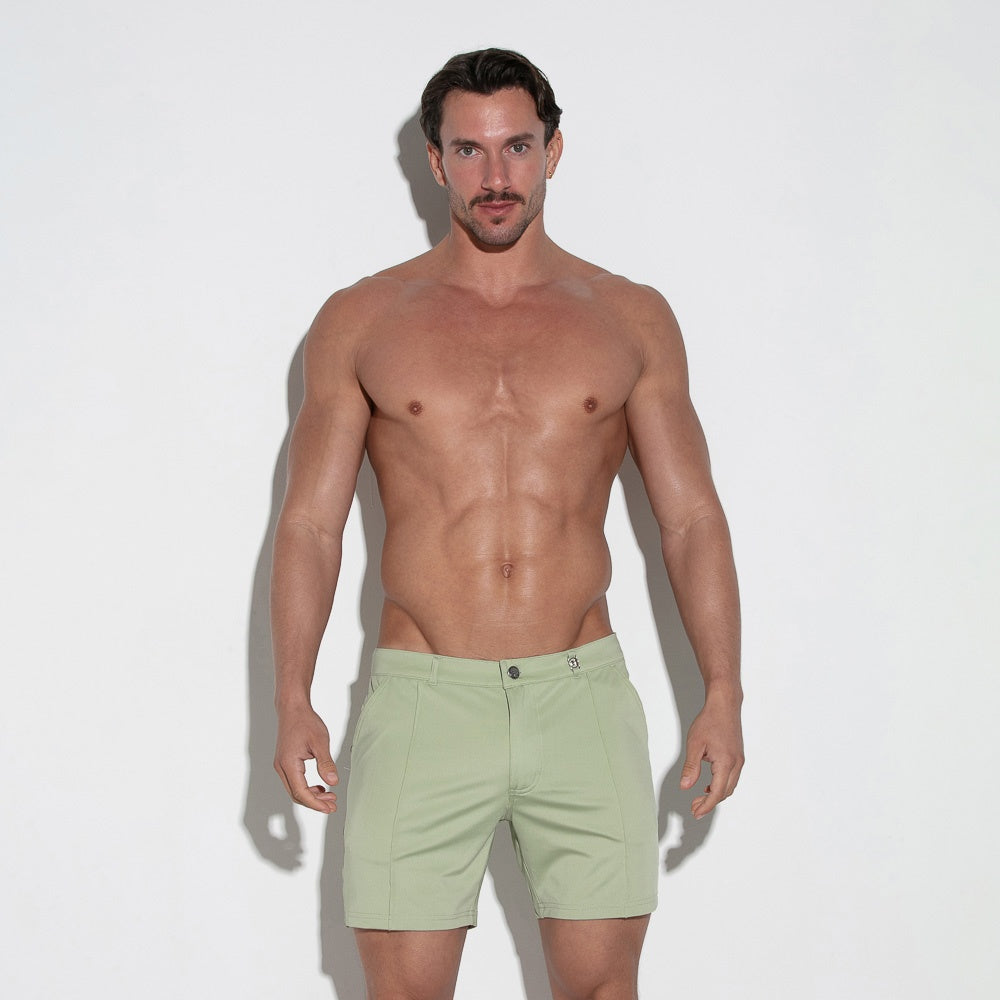 Pantalón corto silky stretch caqui