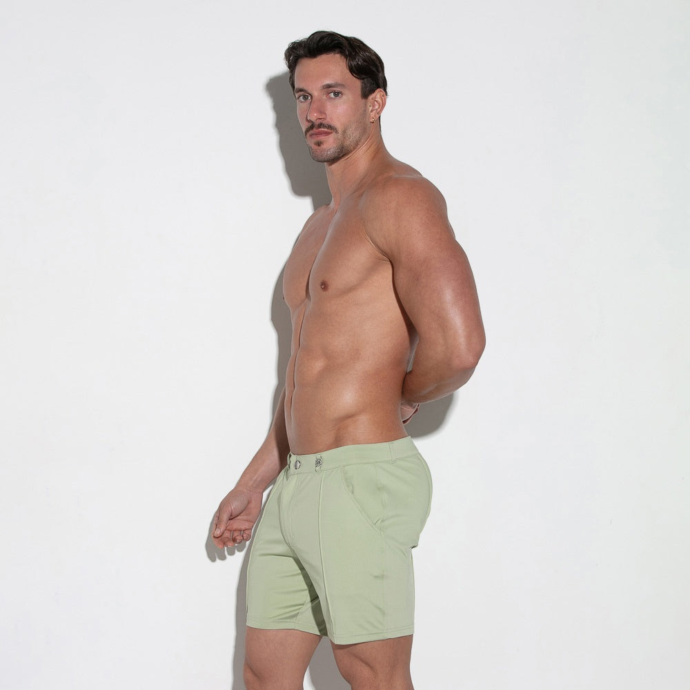 Pantalón corto silky stretch caqui