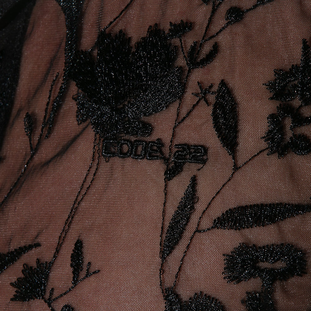 Embroidered tank top black