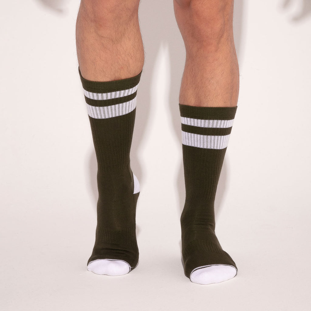 calcetín crew iconic caqui