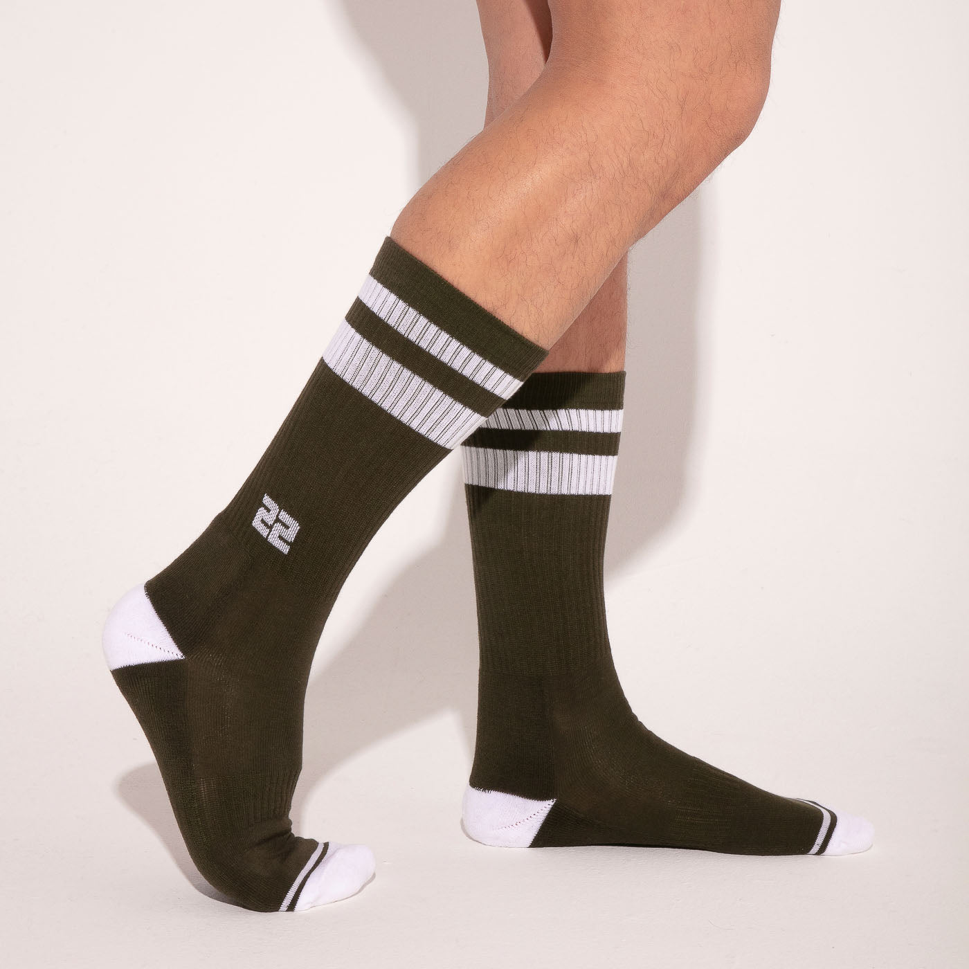 calcetín crew iconic caqui