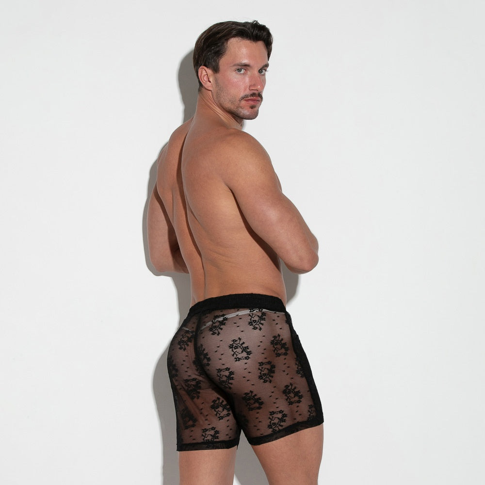 Lace short black