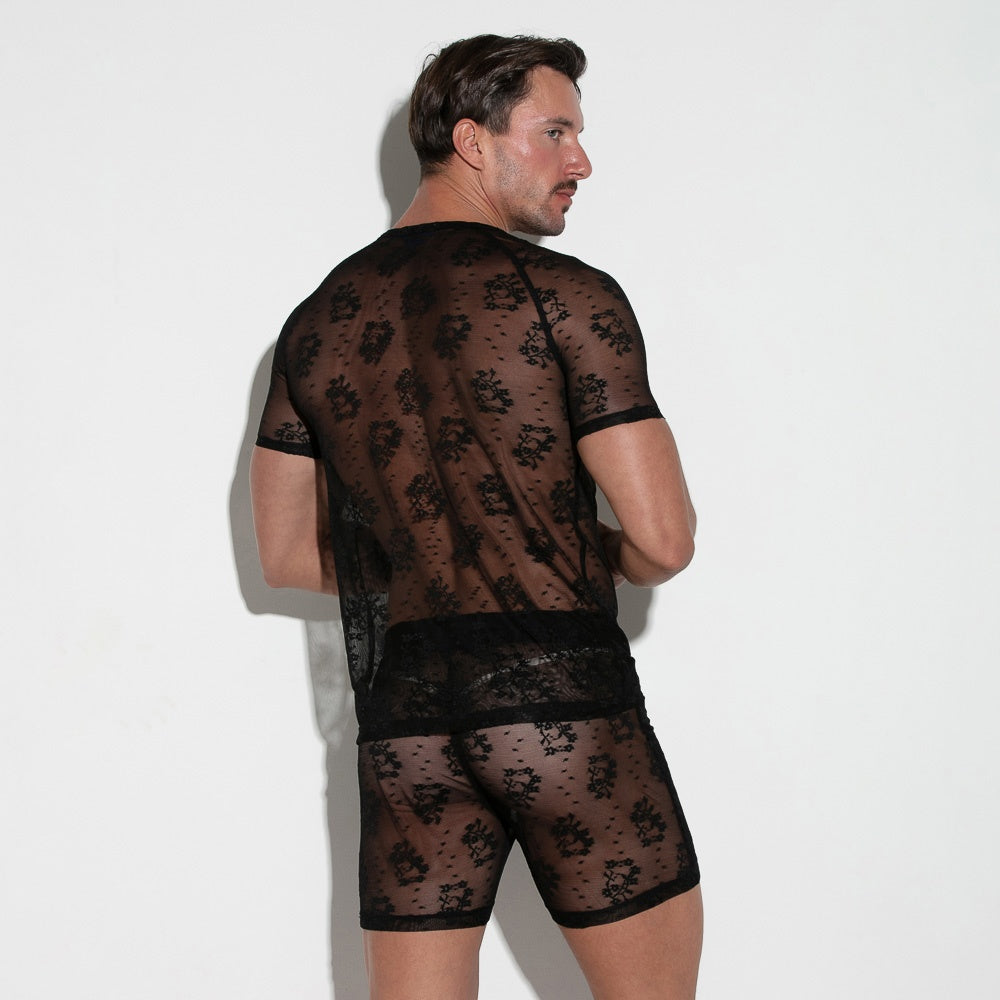 Lace t-shirt black