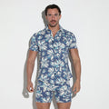 Chemise stretch coupe ajustée bleu marine