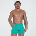 5 pocket short teal