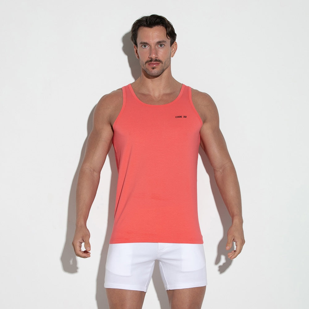 Basic tank top salmon