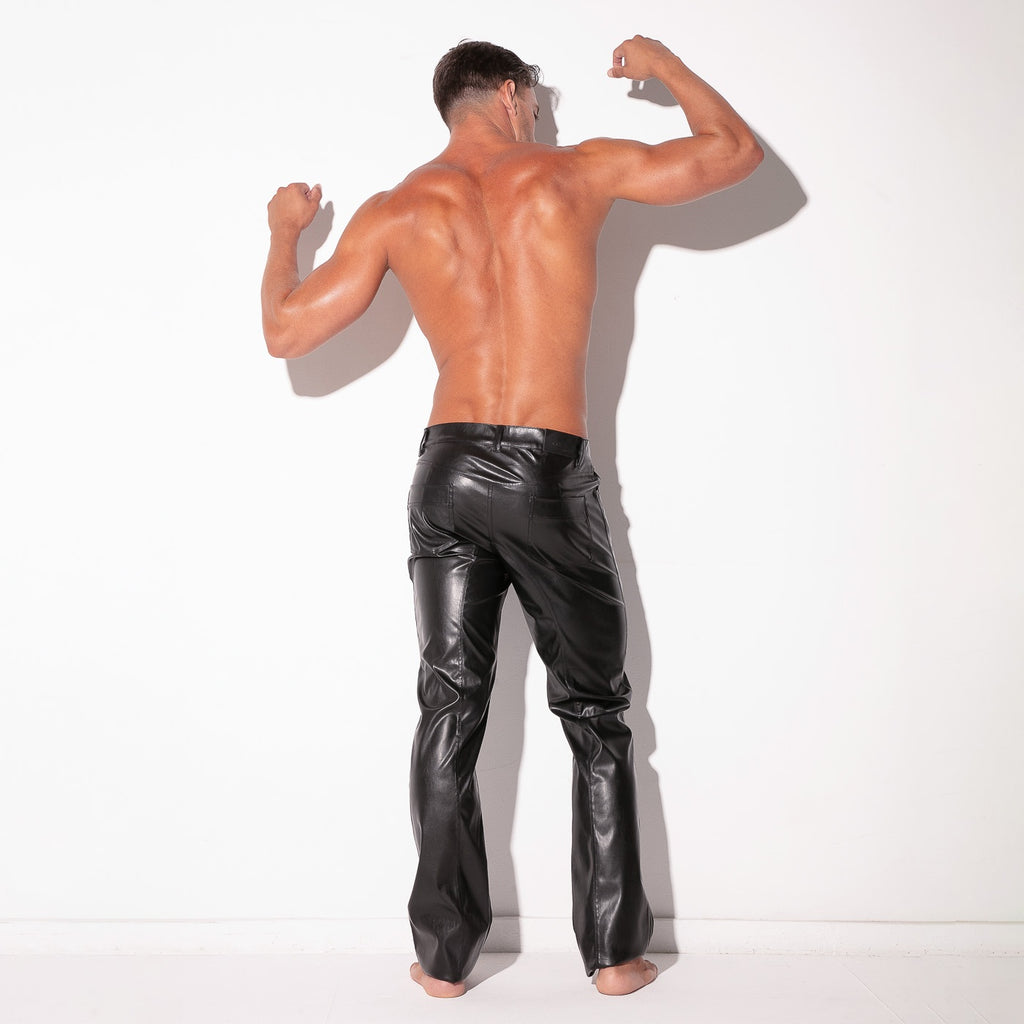 Pantalones de cuero sintético SF