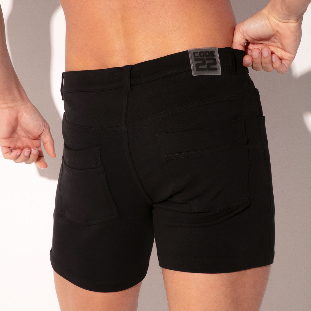 ICONIC 5 POCKER SHORT BLACK