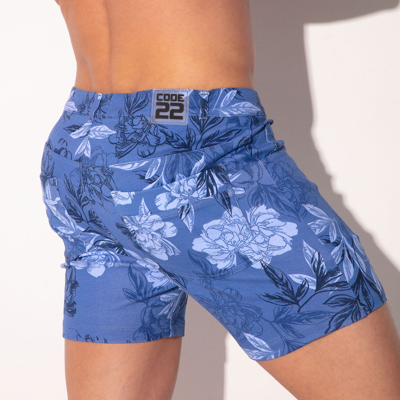 ICONIC 5 POCKET SHORT BLUE