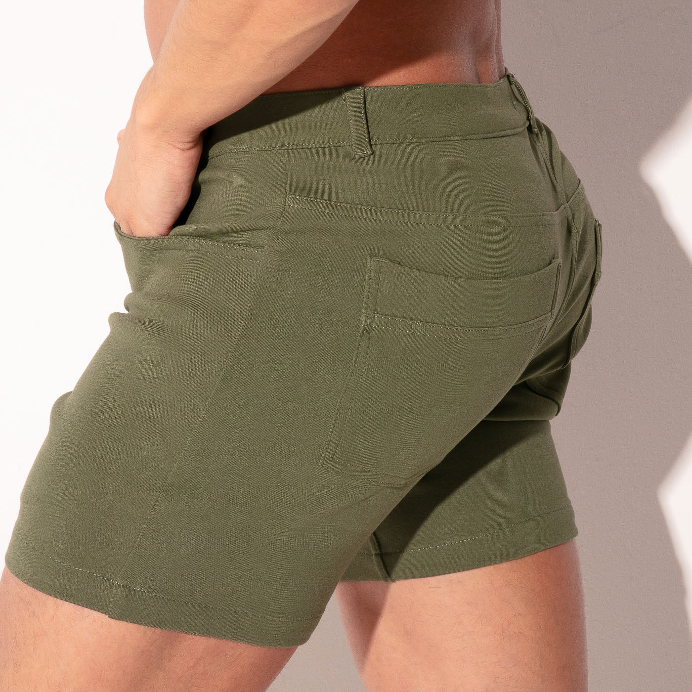 ICONIC 5 POCKET SHORT KHAKI