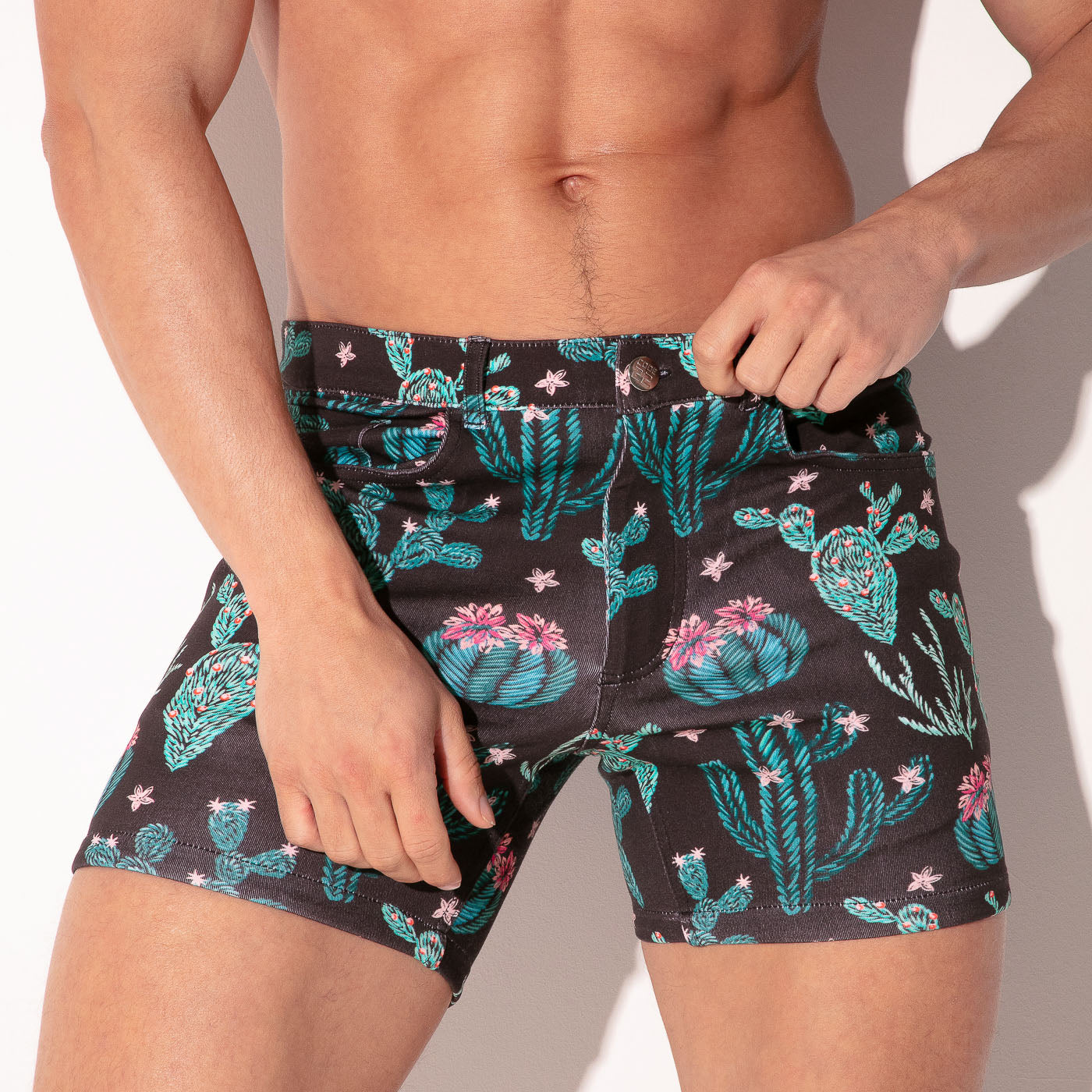 Short iconic ajustado élastico estampado