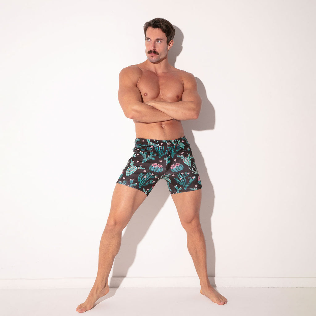 Short iconic ajustado élastico estampado