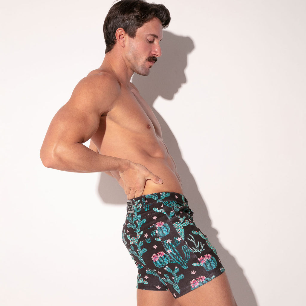 Short iconic ajustado élastico estampado