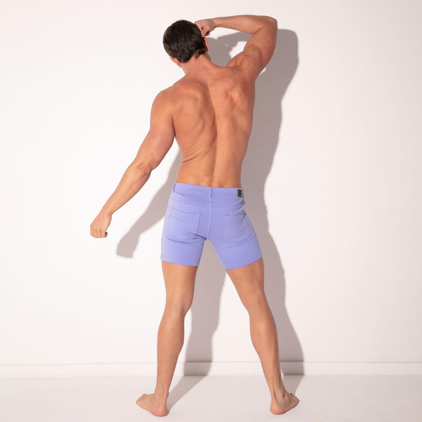 ICONIC 5 POCKET SHORT POWDER BLUE