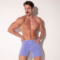 Short iconic ajustado élastico azul pálido