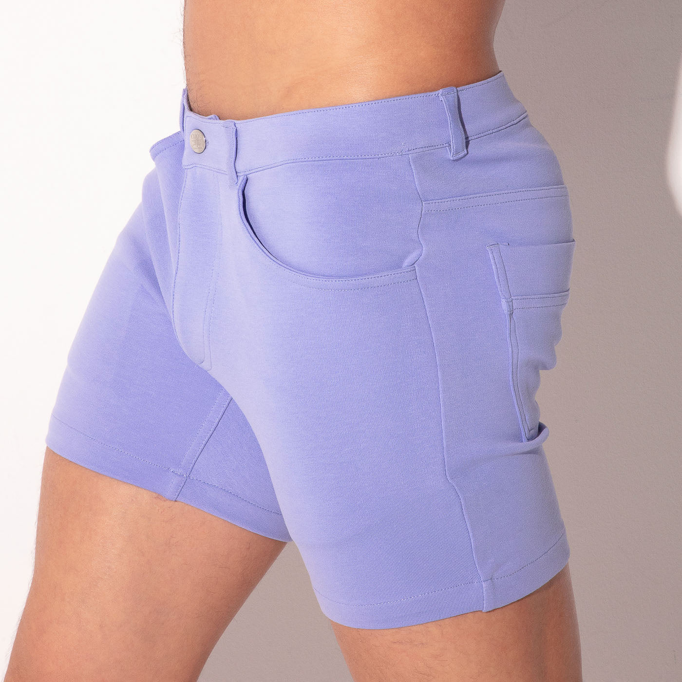 ICONIC 5 POCKET SHORT POWDER BLUE