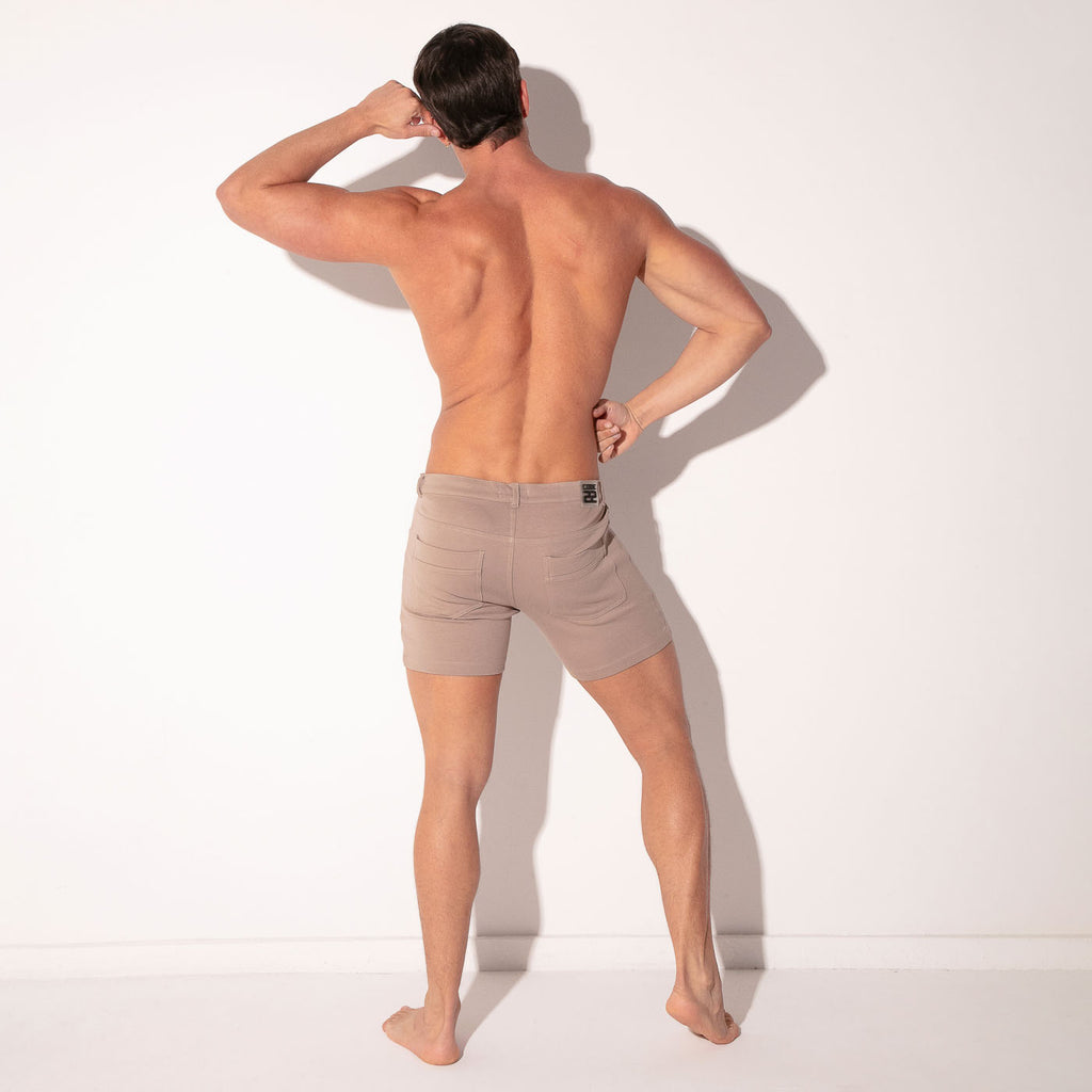 ICONIC 5 POCKET SHORT TAUPE