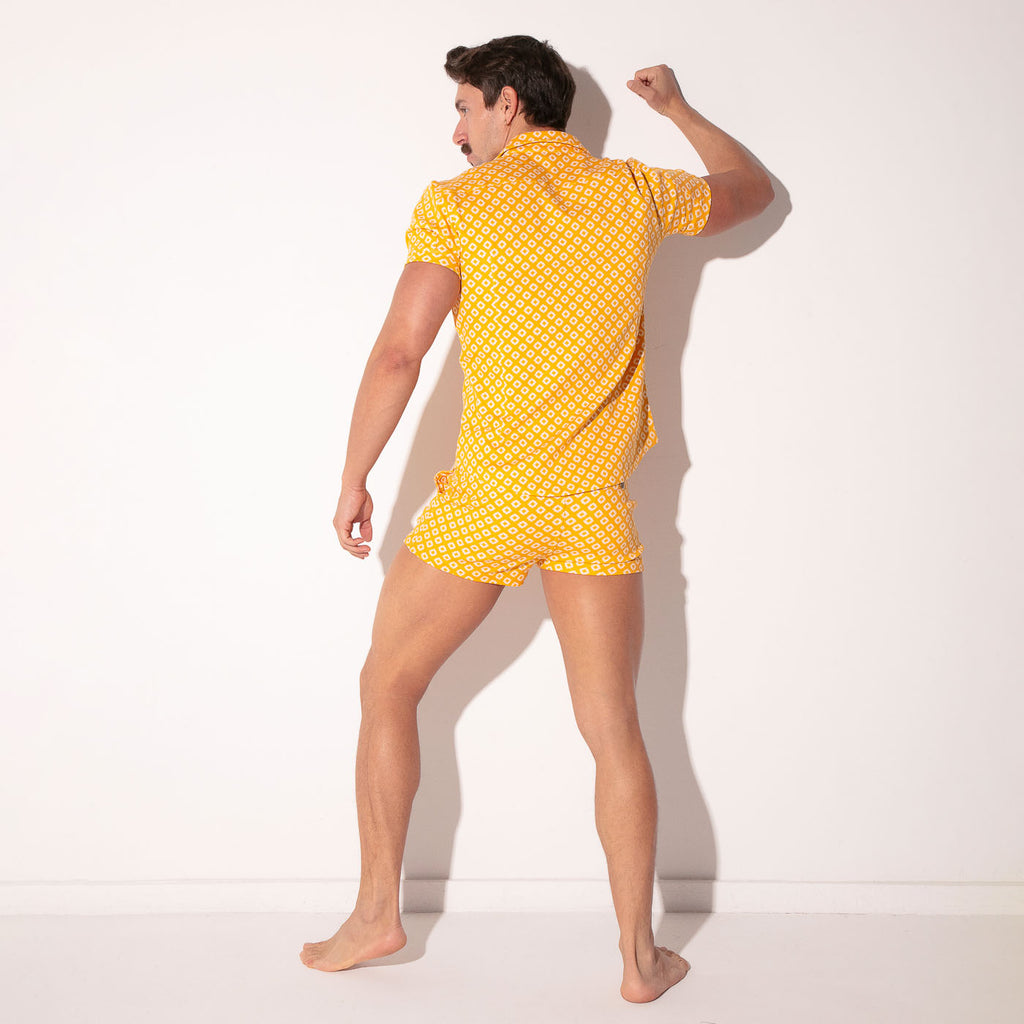 Camisa Iconic slim fit mostaza