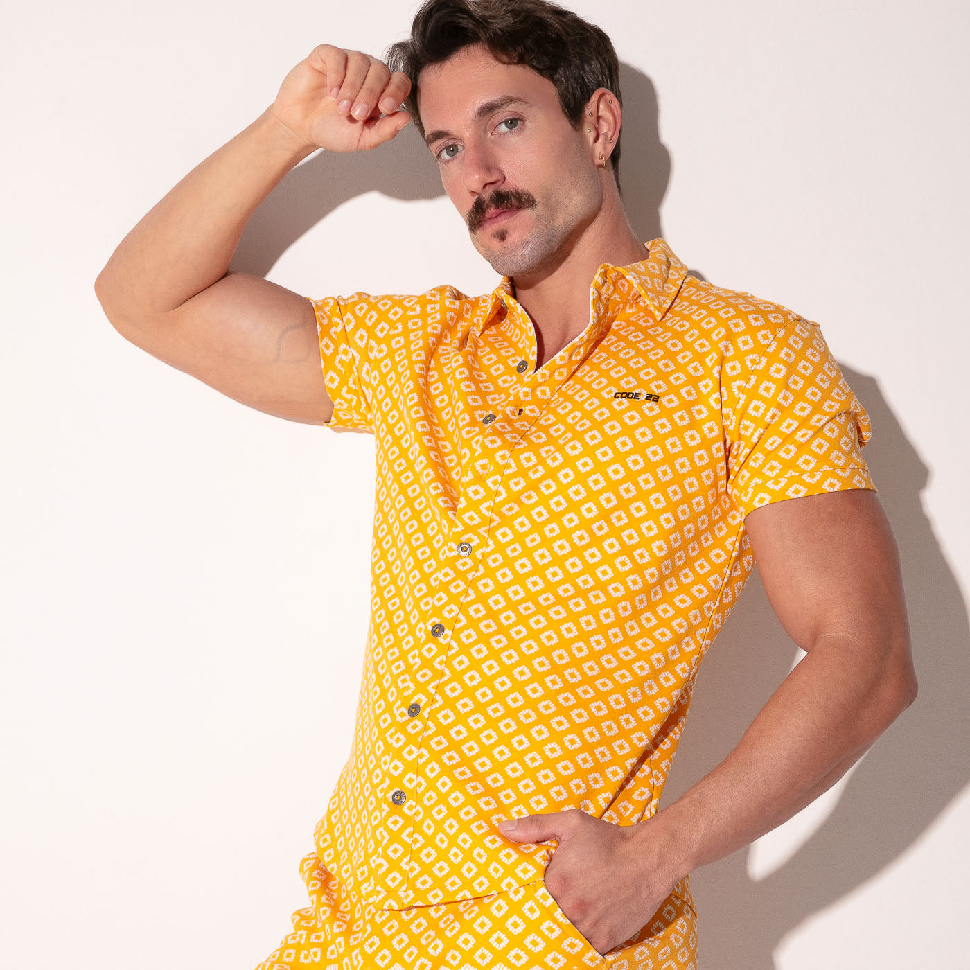 SLIM FIT SHIRT MUSTARD