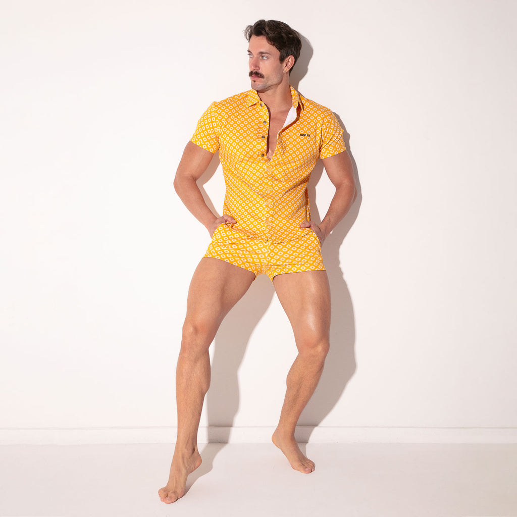 Camisa Iconic slim fit mostaza