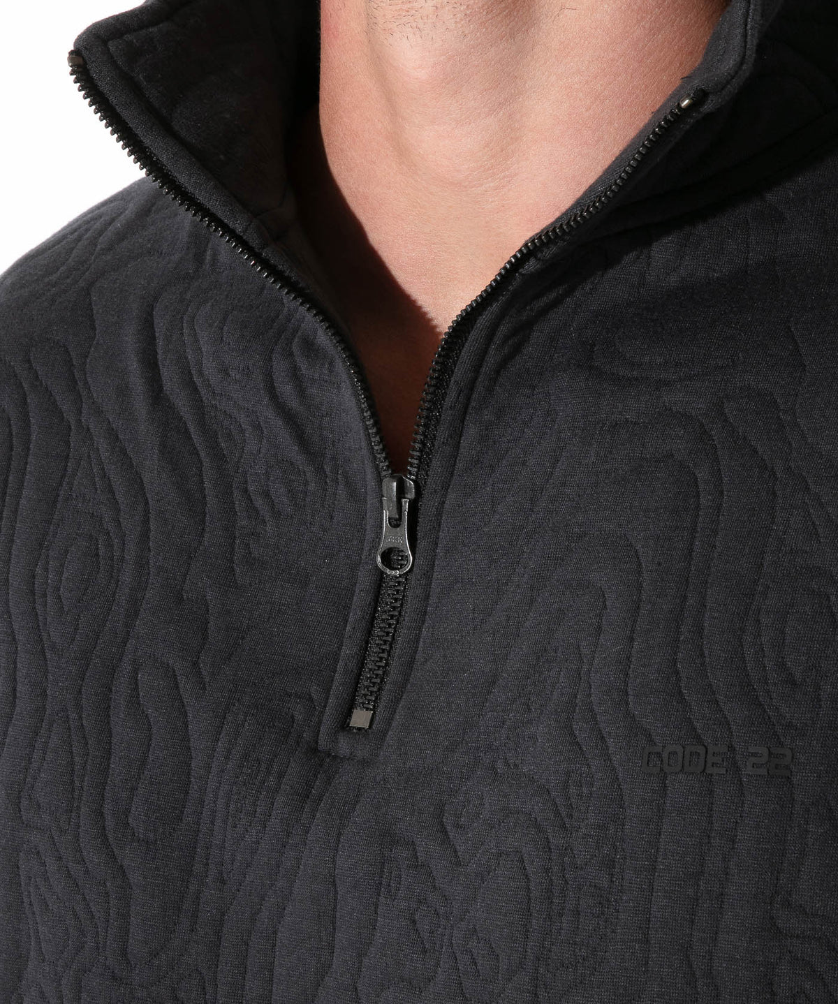 Quilted Quarter-Zip Sweatshirt