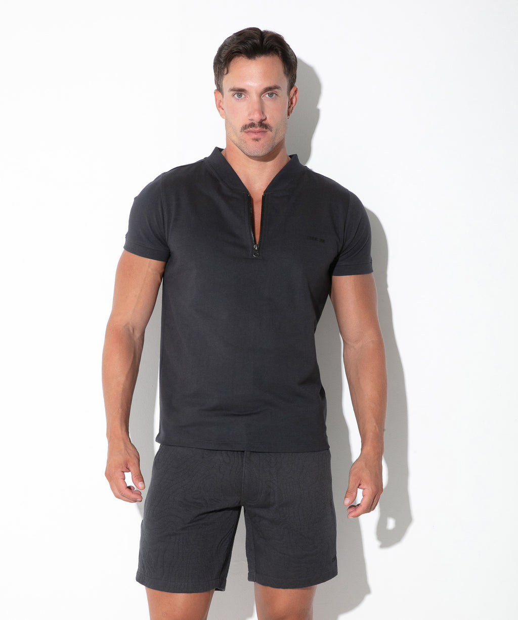 French Terry Half-Zip T-Shirt
