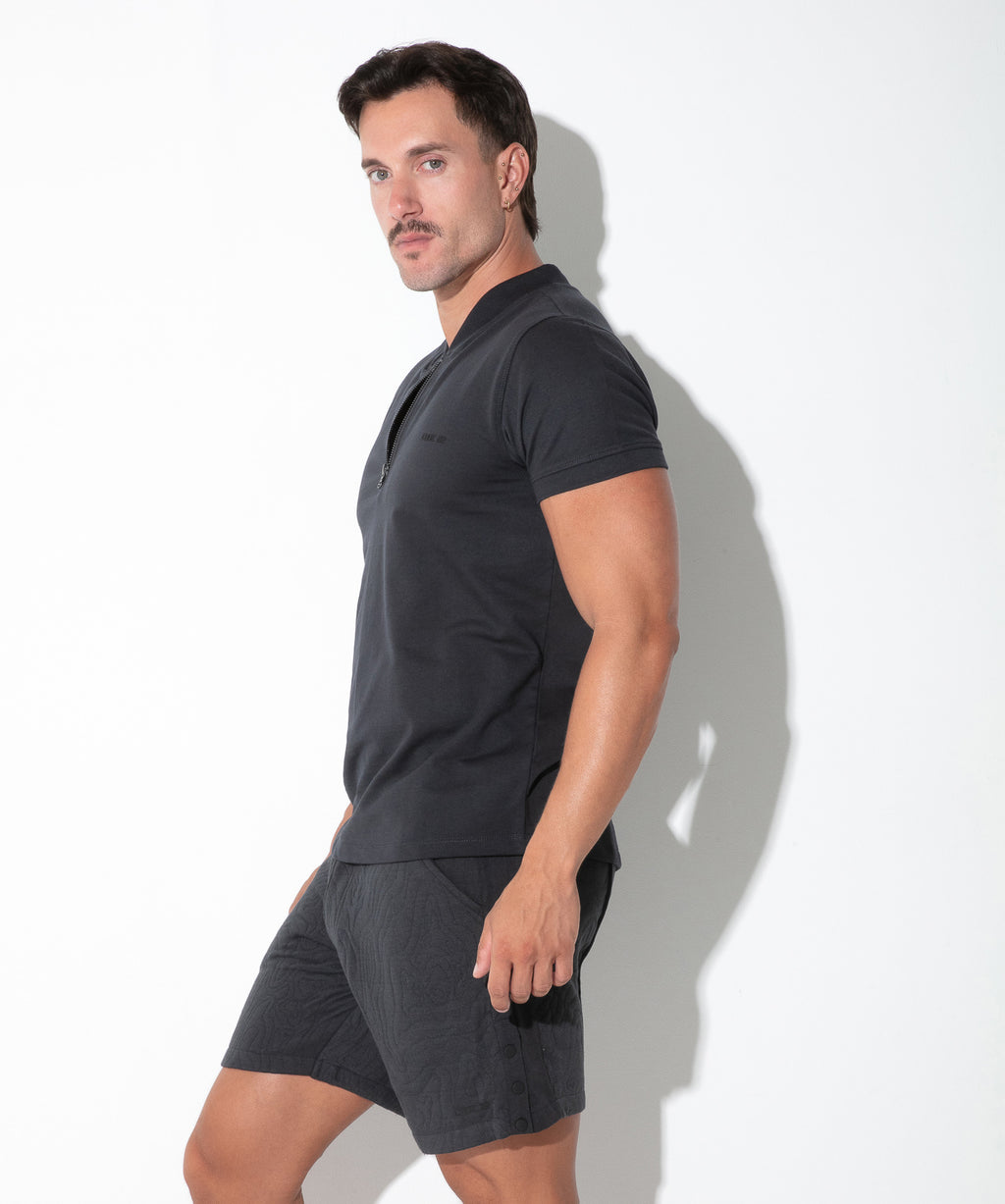 French Terry Half-Zip T-Shirt