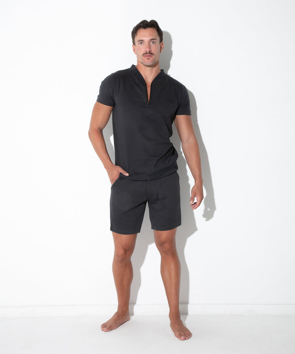 French Terry Half-Zip T-Shirt