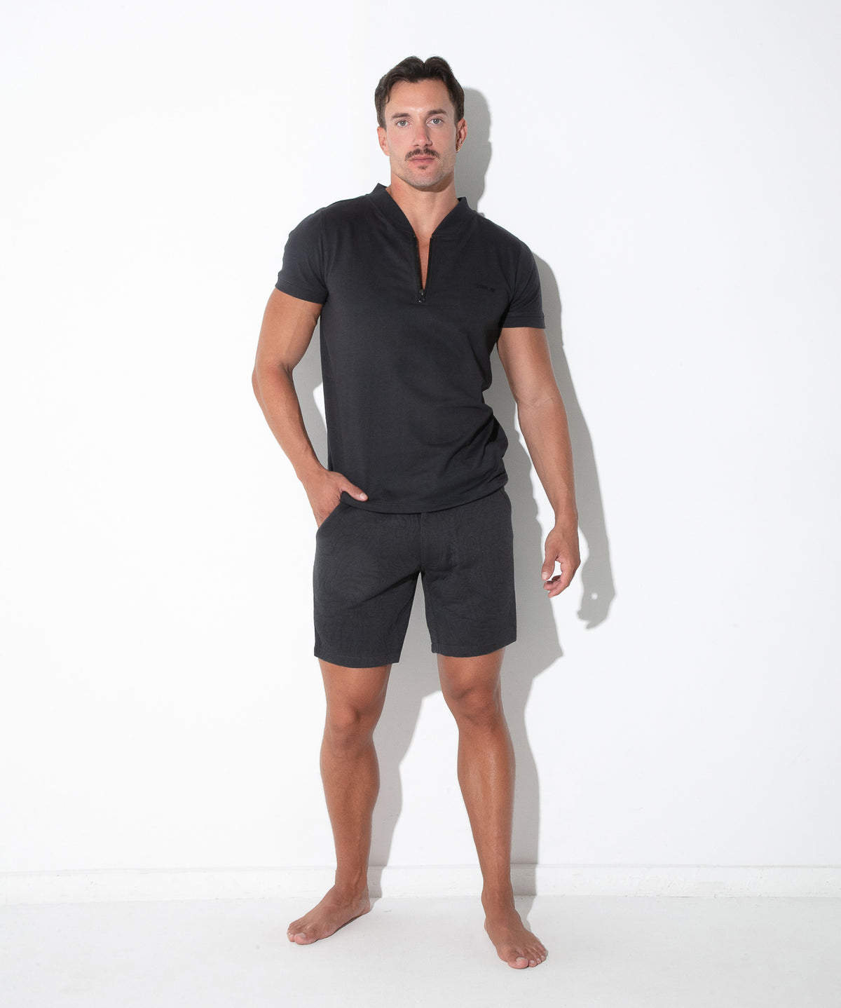 French Terry Half-Zip T-Shirt