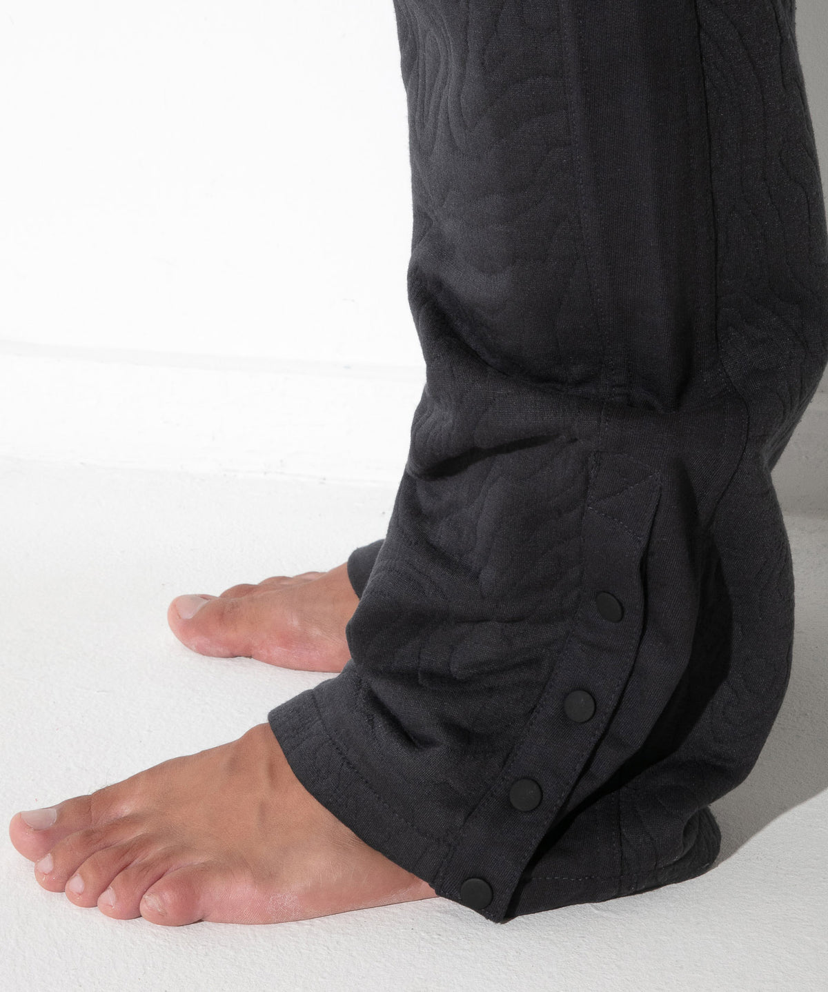 Quilted Snap-Detail Pants