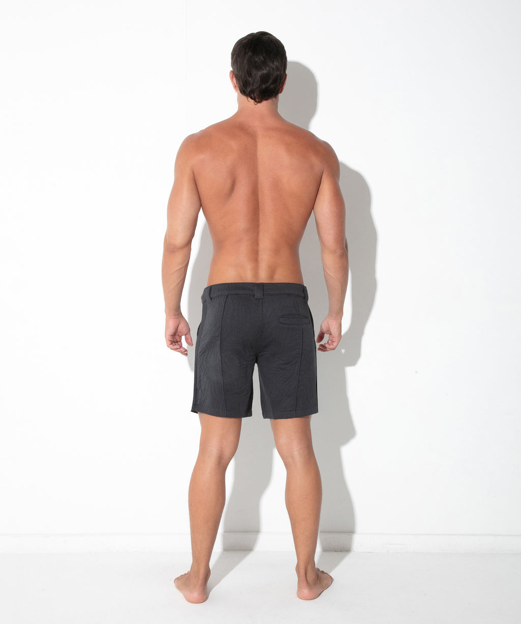 Quilted Snap-Detail Shorts