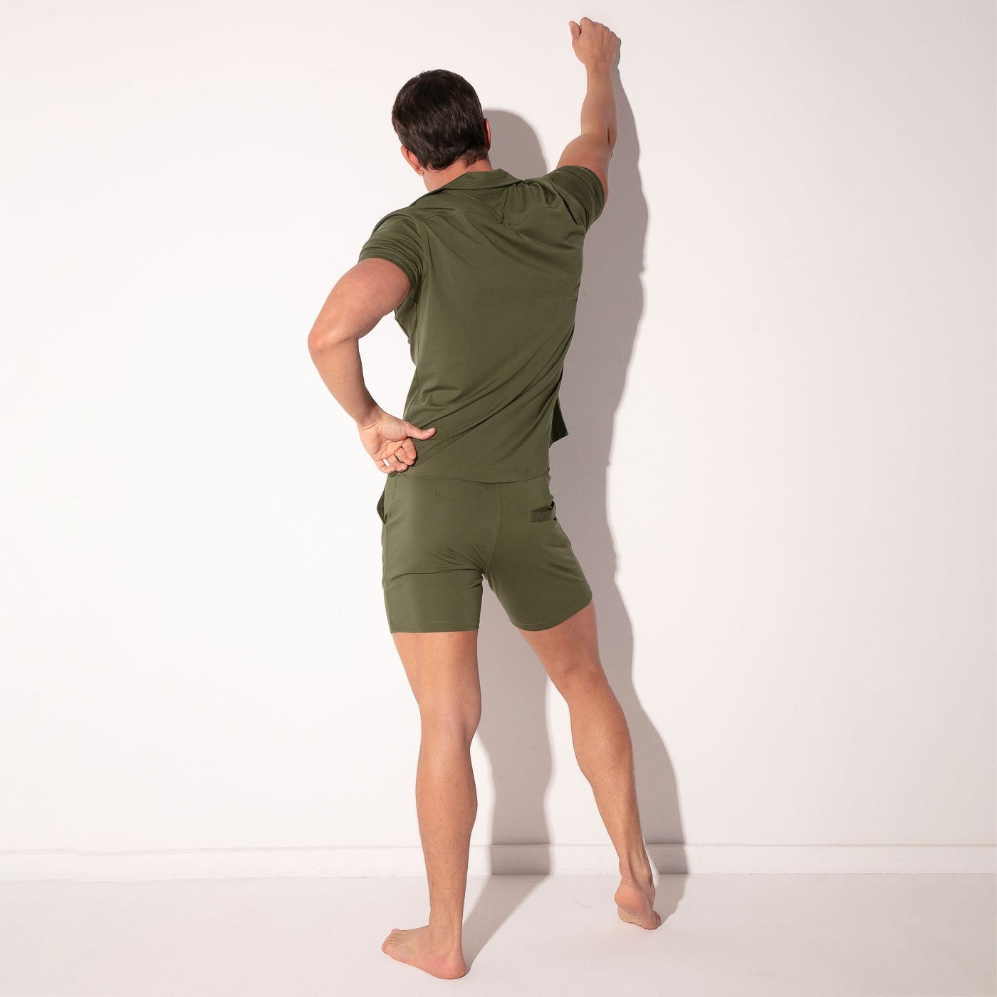 Chemise silken kaki
