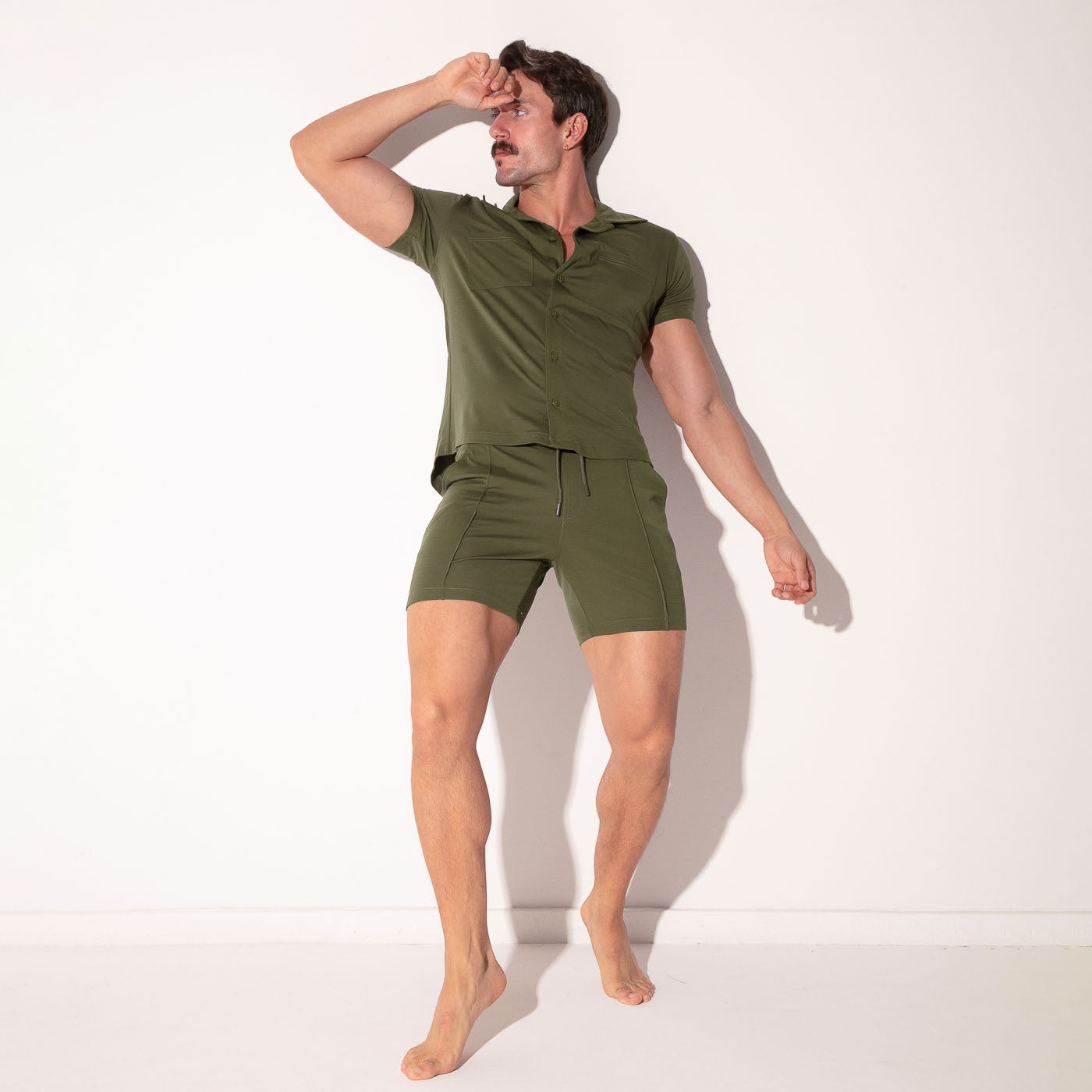 Chemise silken kaki