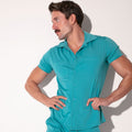 Camisa silken verde azulado