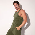 Camiseta de tirantes silken caqui