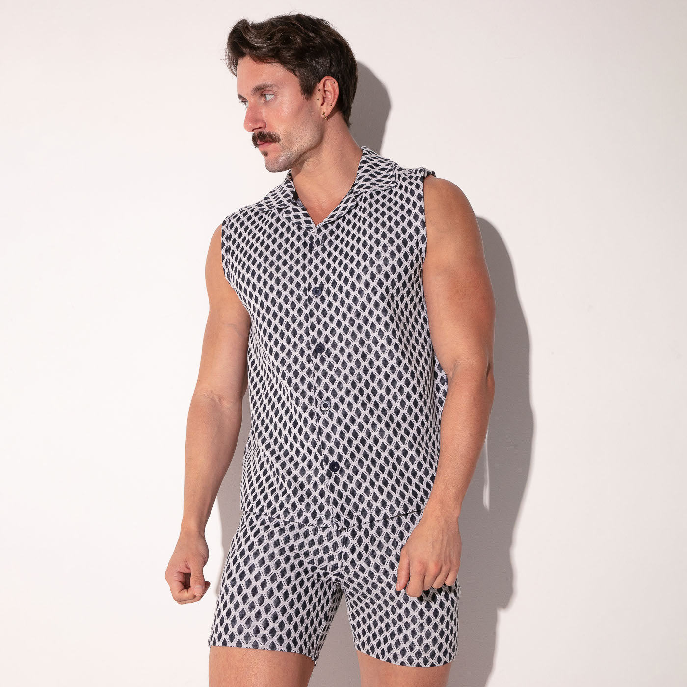 RAZOR SLEEVELESS SHIRT NAVY