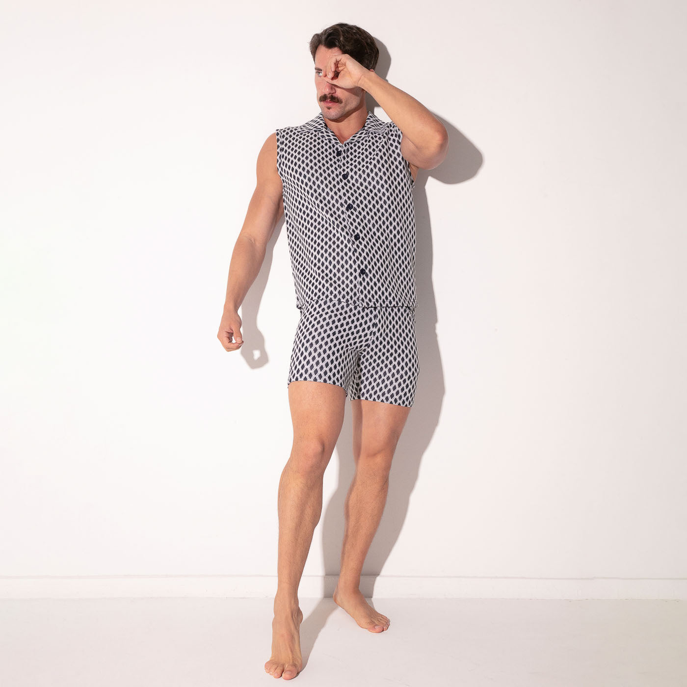 RAZOR SLEEVELESS SHIRT NAVY