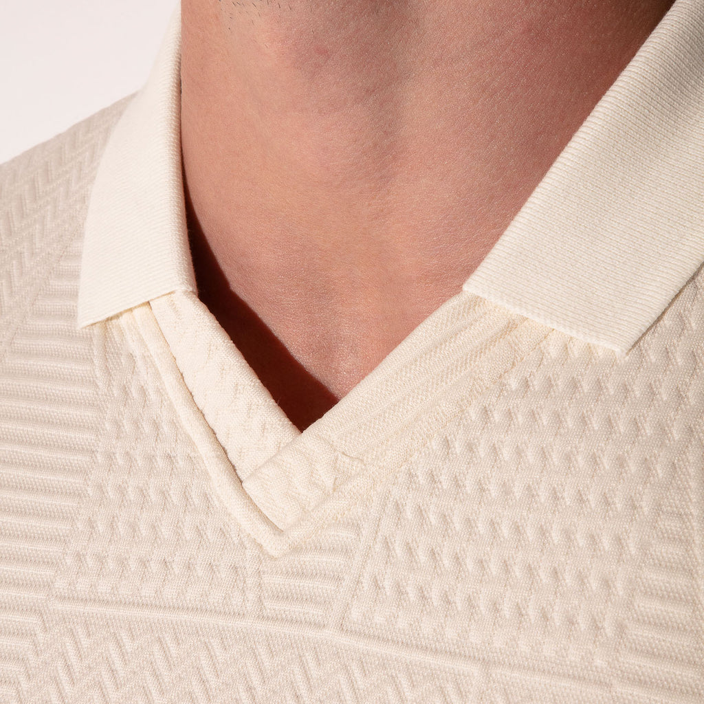 Polo medley blanco roto