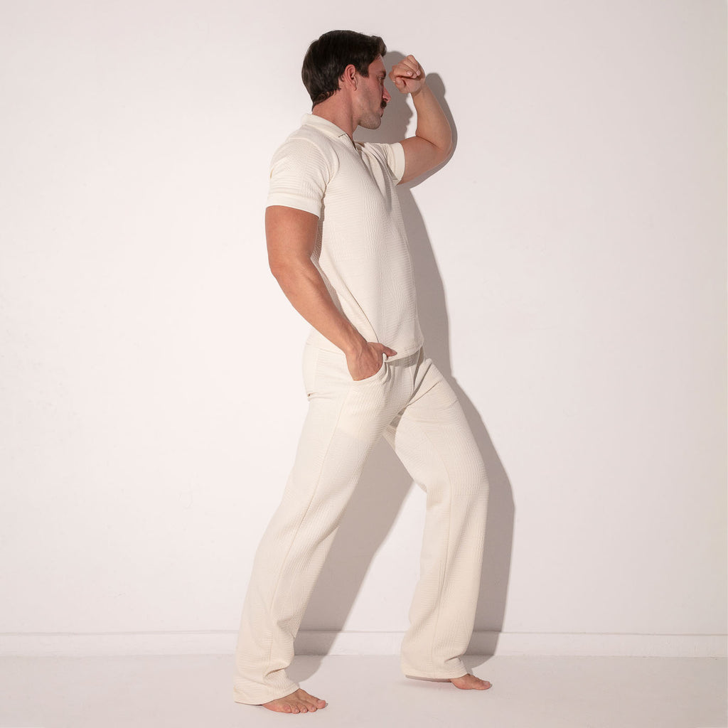 Polo medley blanco roto