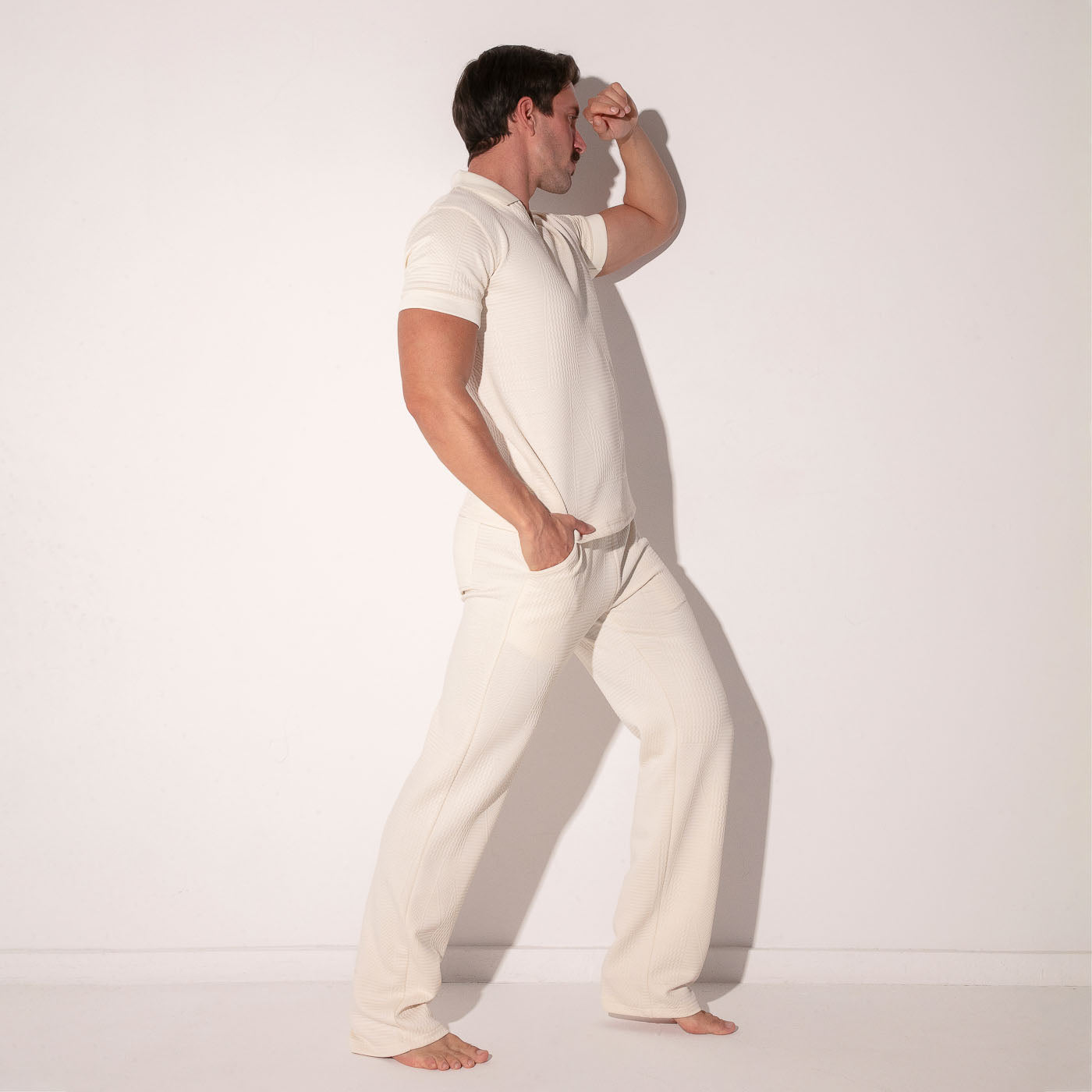 Polo medley blanc cassé