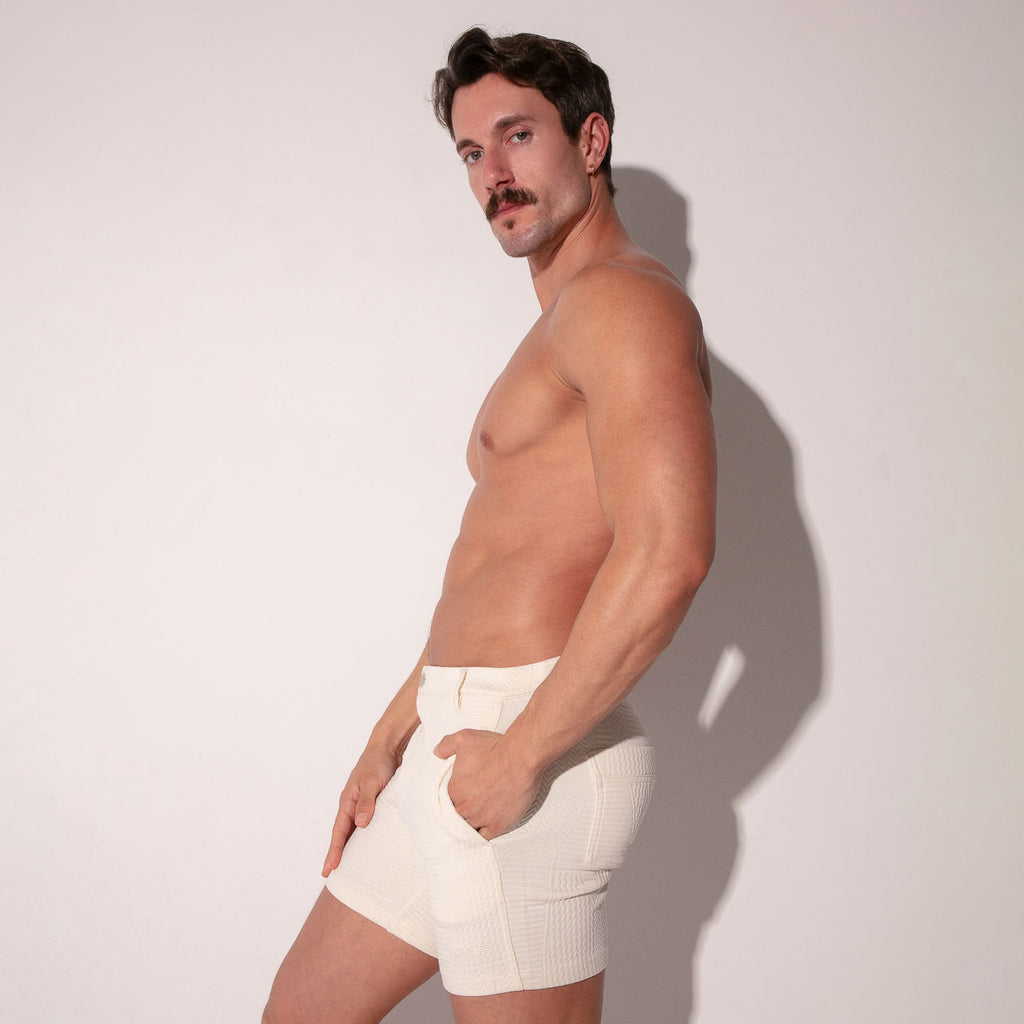 Short medley blanco roto