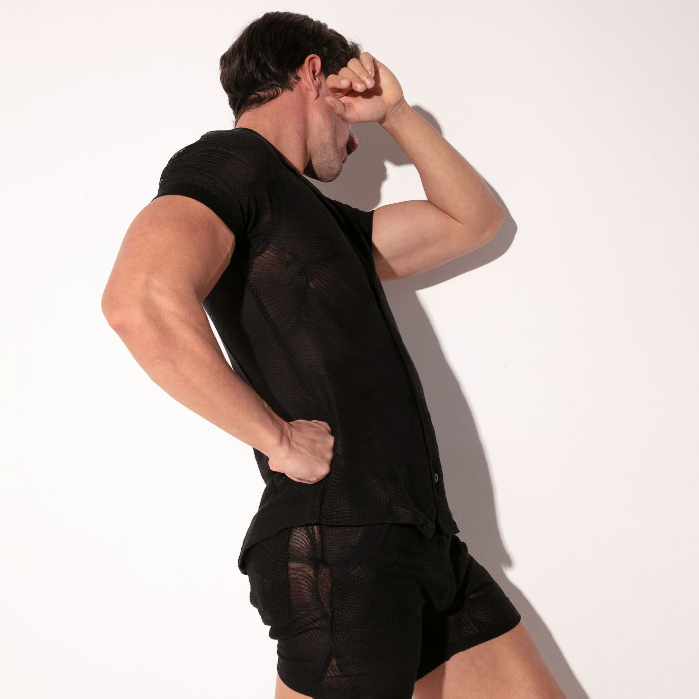 ECLIPSE EMBROIDERED SHIRT BLACK