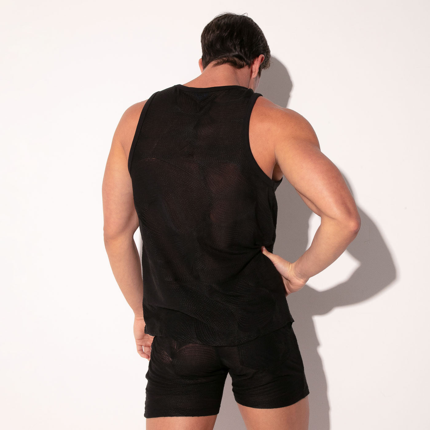 ECLIPSE EMBROIDERED TANKTOP BLACK