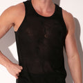 Camiseta de tirantes de tul eclipse negro