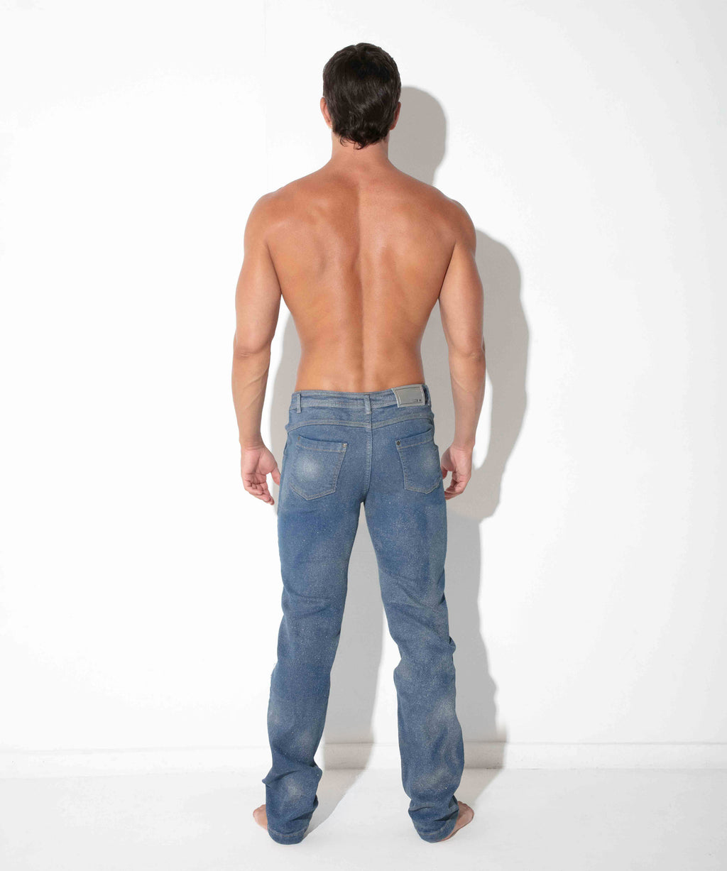 metallic denim jeans silver