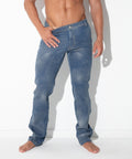 metallic denim jeans silver