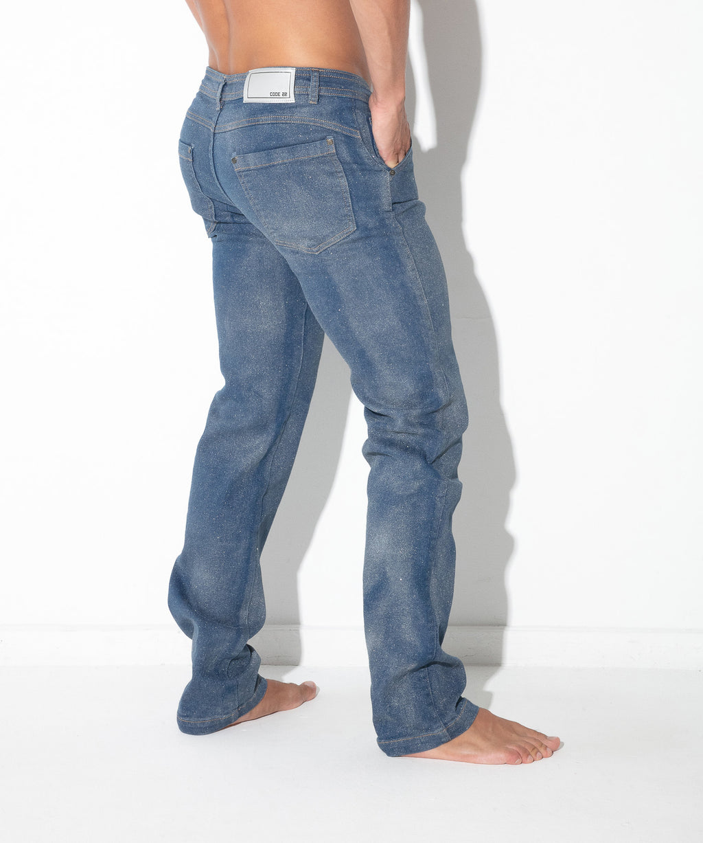 metallic denim jeans silver