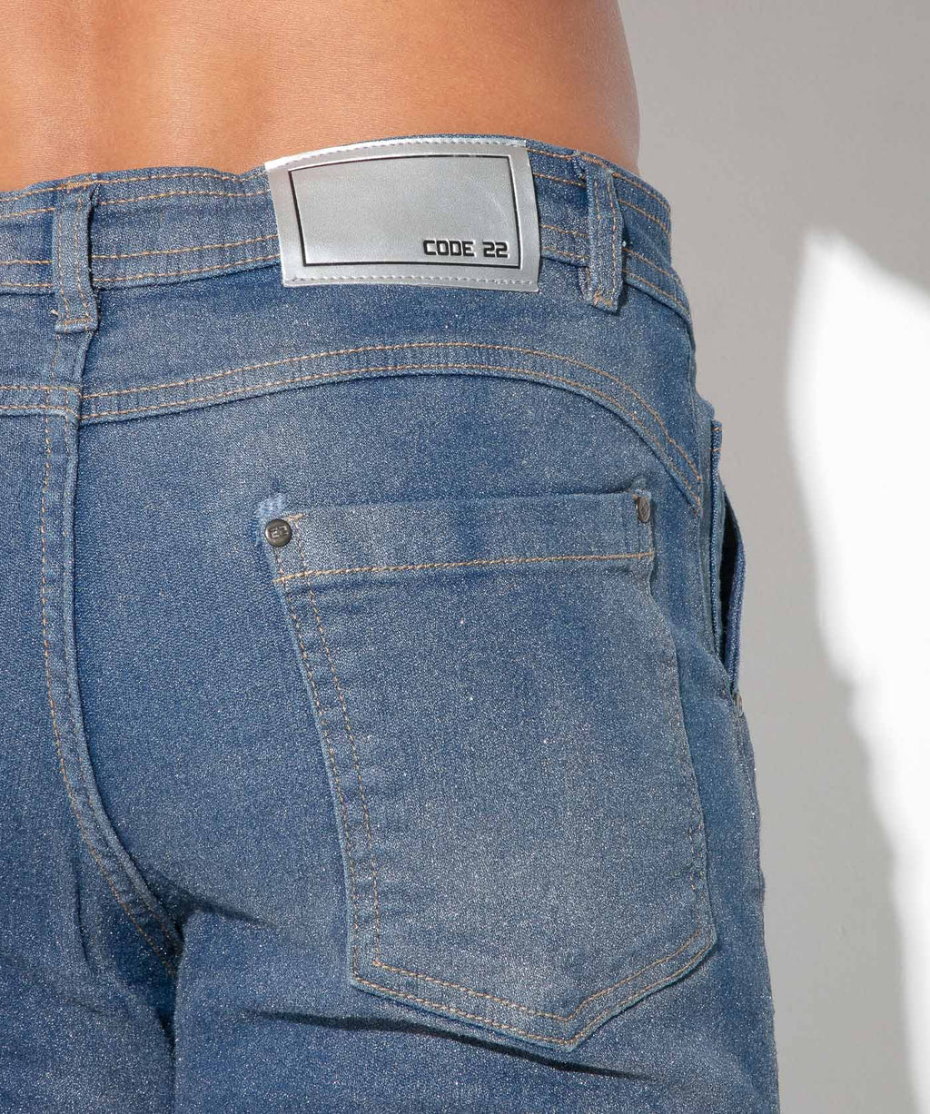 metallic denim jeans silver