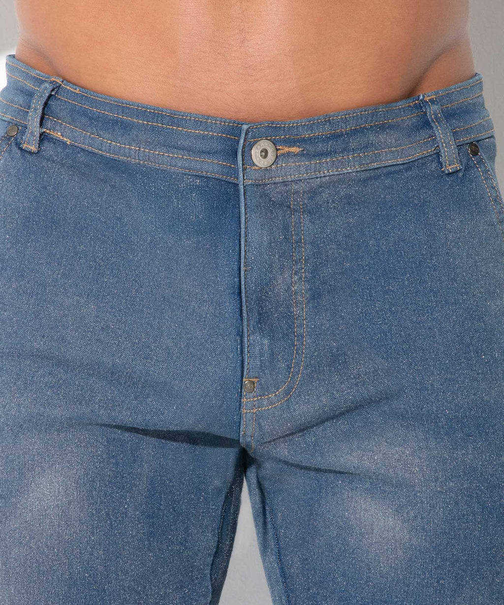 metallic denim jeans silver