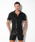 vintage leatherette romper black